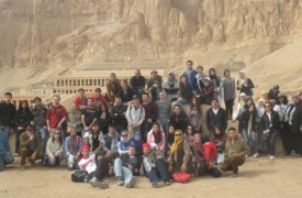 group of Arabic Flagship students in Egypt