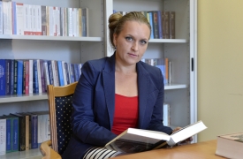 Ivana Jelic in her office at the University of Montenegro