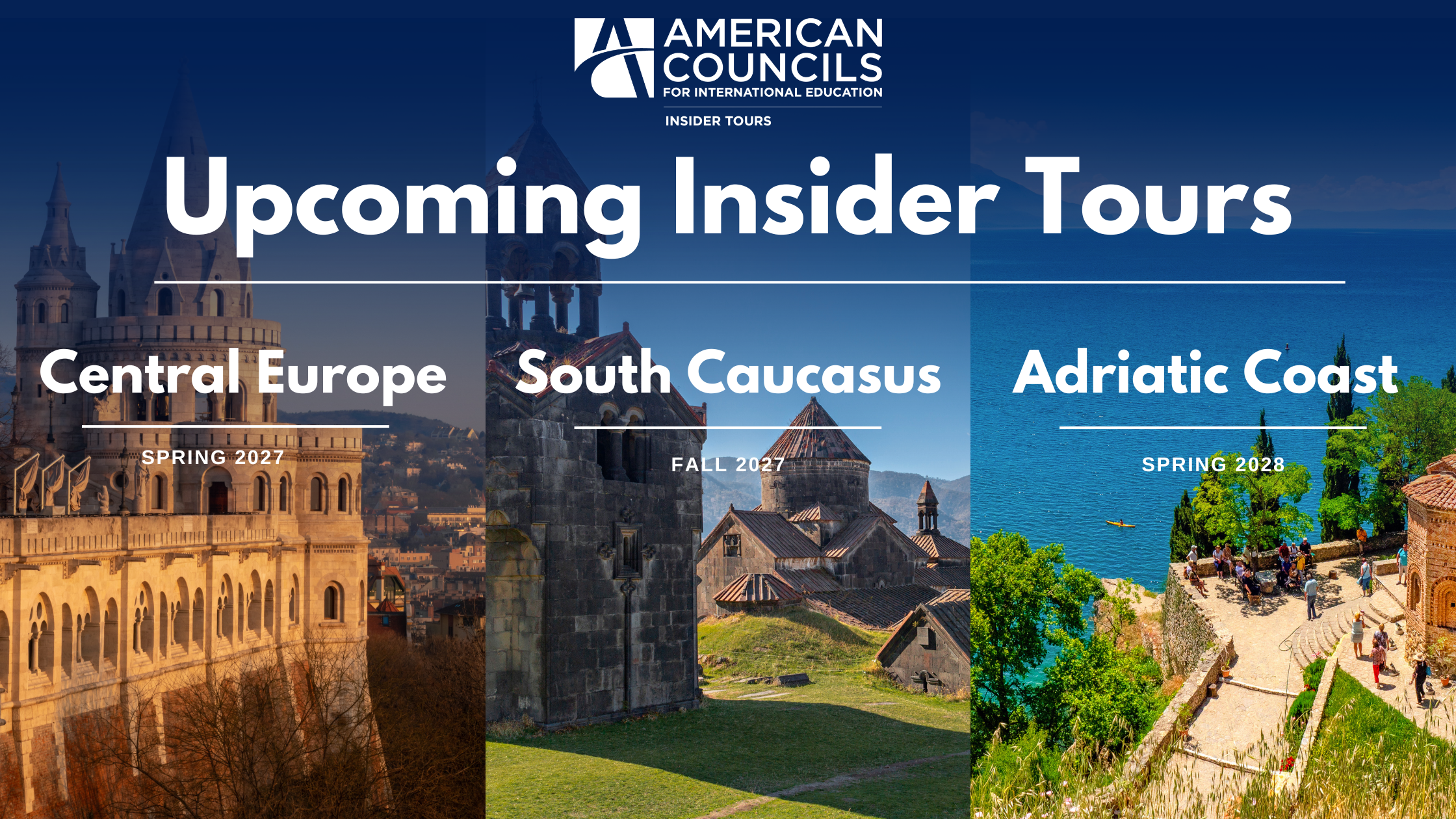 Upcoming Insider Tours: Central Europe (Spring 2027), South Caucasus (Fall 2027), and Adriatic Coast (Spring 2028)
