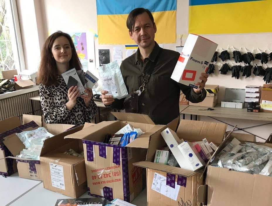 Some of the many medical supplies purchased by Khrystyna Rybachok