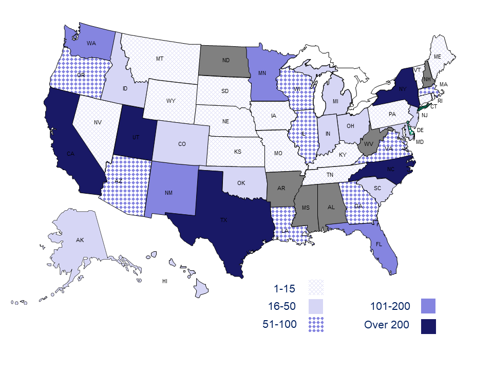 Map of DLI Canvassing