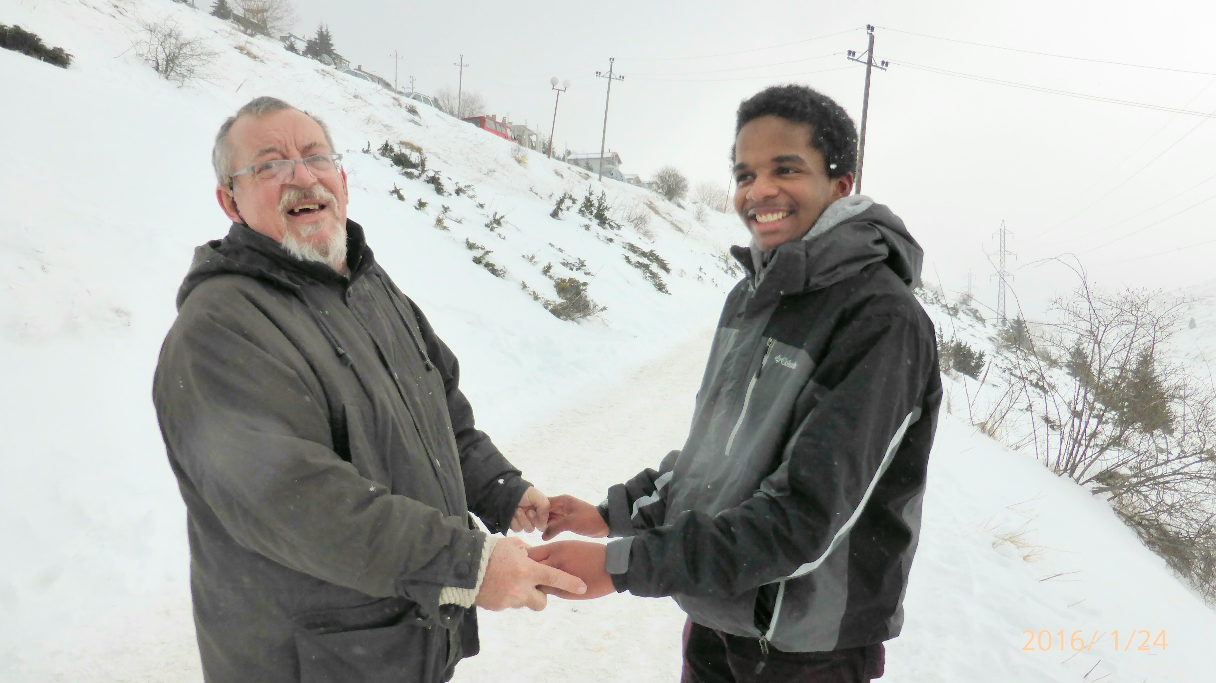 Maxwell with his host father