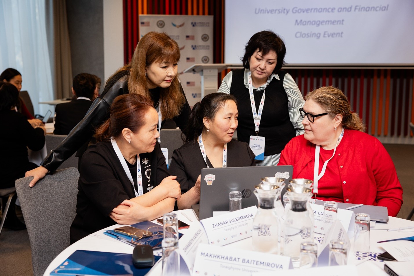 US Kazakhstan University Partnership Program - Group of Women Collaborating