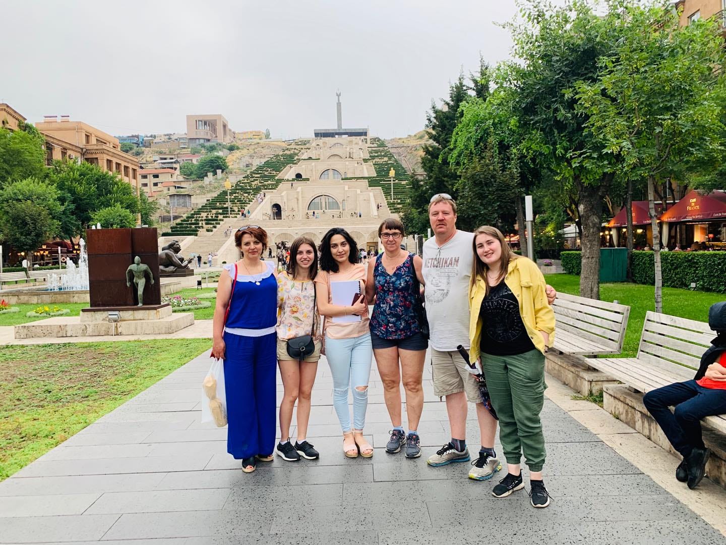 Vickerman Family in Armenia with former Host daughter Soma (second from left) 