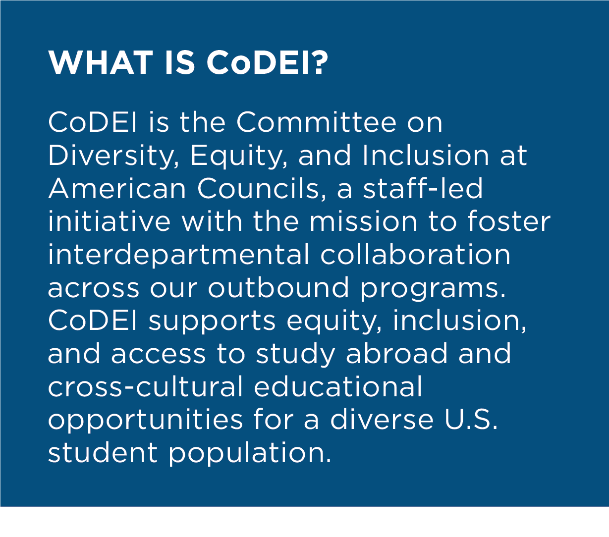 What is CoDEI?