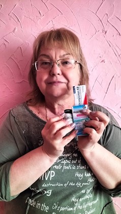 Kherson State faculty member purchasing medicine