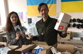Some of the many medical supplies purchased by Khrystyna Rybachok