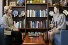 Lisa Choate meeting with First Lady of Romania Mirabela Grădinaru