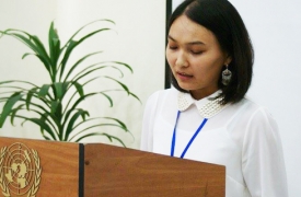 A young female leader in Kyrgyzstan