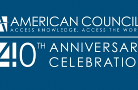 40th anniversary graphic with American Councils logo
