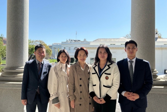 IVLP South Korea Cohort Standing Outside Eisenhower Executive Office in Washington, DC