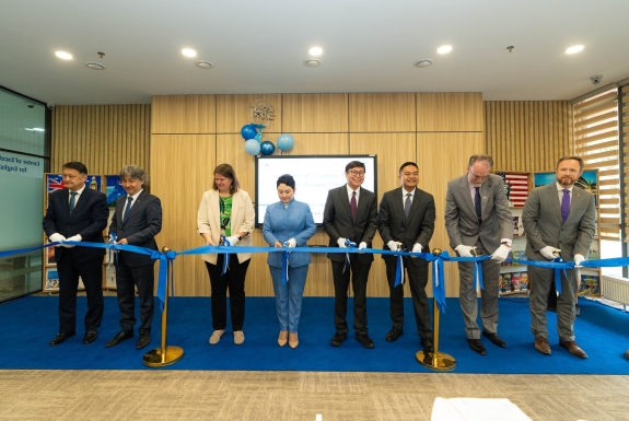 Investing in English Education: New Teaching Center Opens in Ulaanbaatar_COEE Ribbon Cutting Ceremony at US Embassy Mongolia 