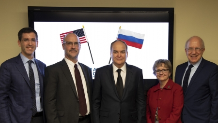 Russian Ambassador to the US Antov (third from left) joins American Councils' leadership