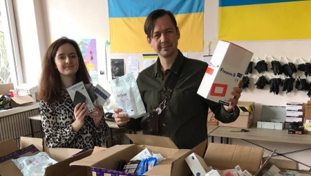 Some of the many medical supplies purchased by Khrystyna Rybachok