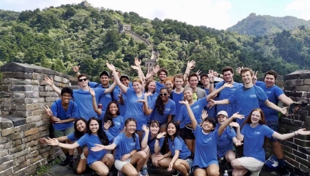 Alumni group shot in China