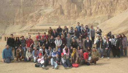 group of Arabic Flagship students in Egypt